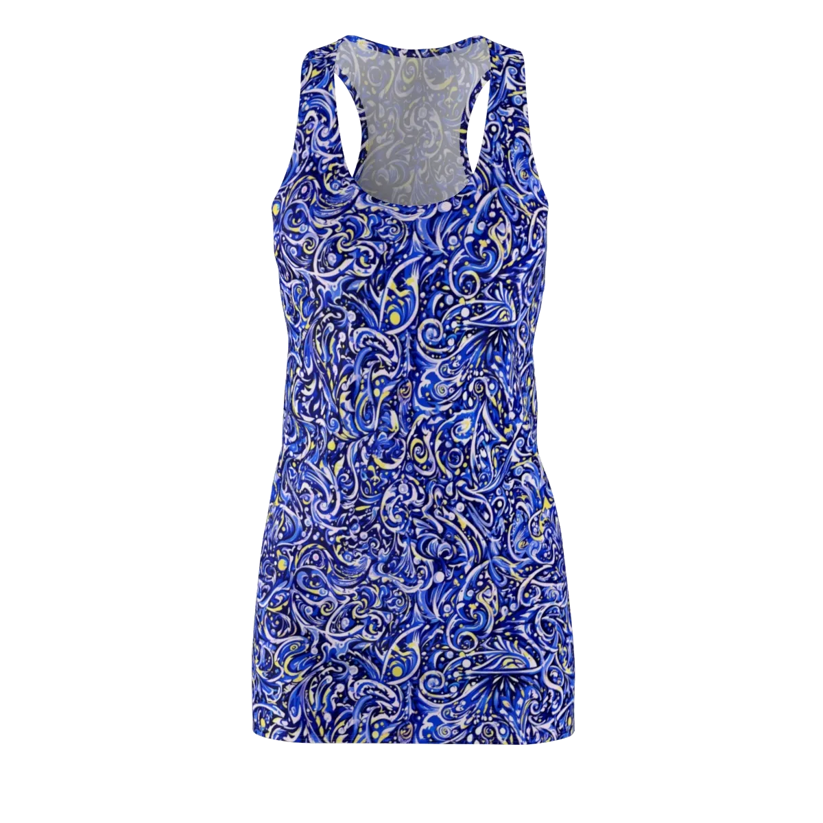 Cobalt Rapture on Racerback Dress — Front