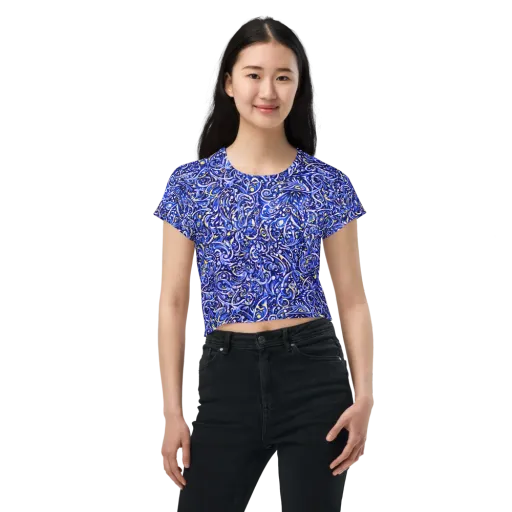 Cobalt Rapture on a Crop Tee