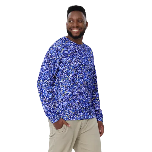 Cobalt Rapture on a Sweatshirt