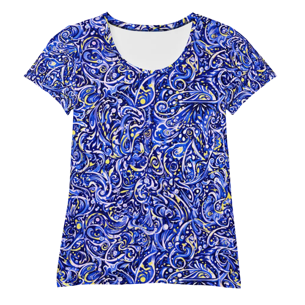 Cobalt Rapture on Women's Athletic T-Shirt — Front