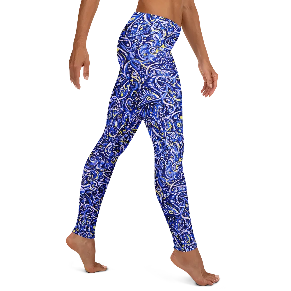Cobalt Rapture on Leggings — Right