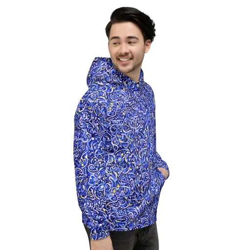 Cobalt Rapture on a Hoodie