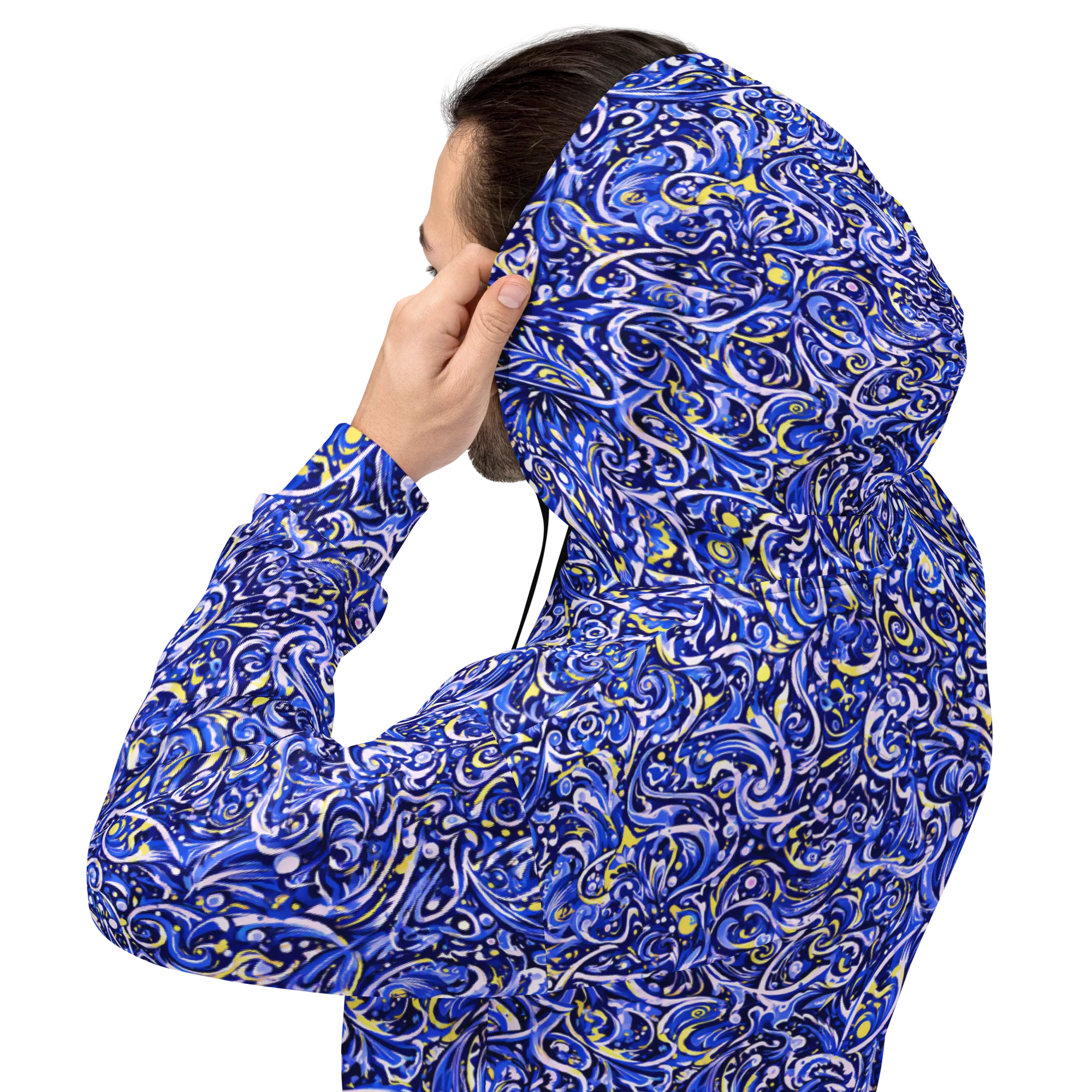 Cobalt Rapture on Hoodie — Back