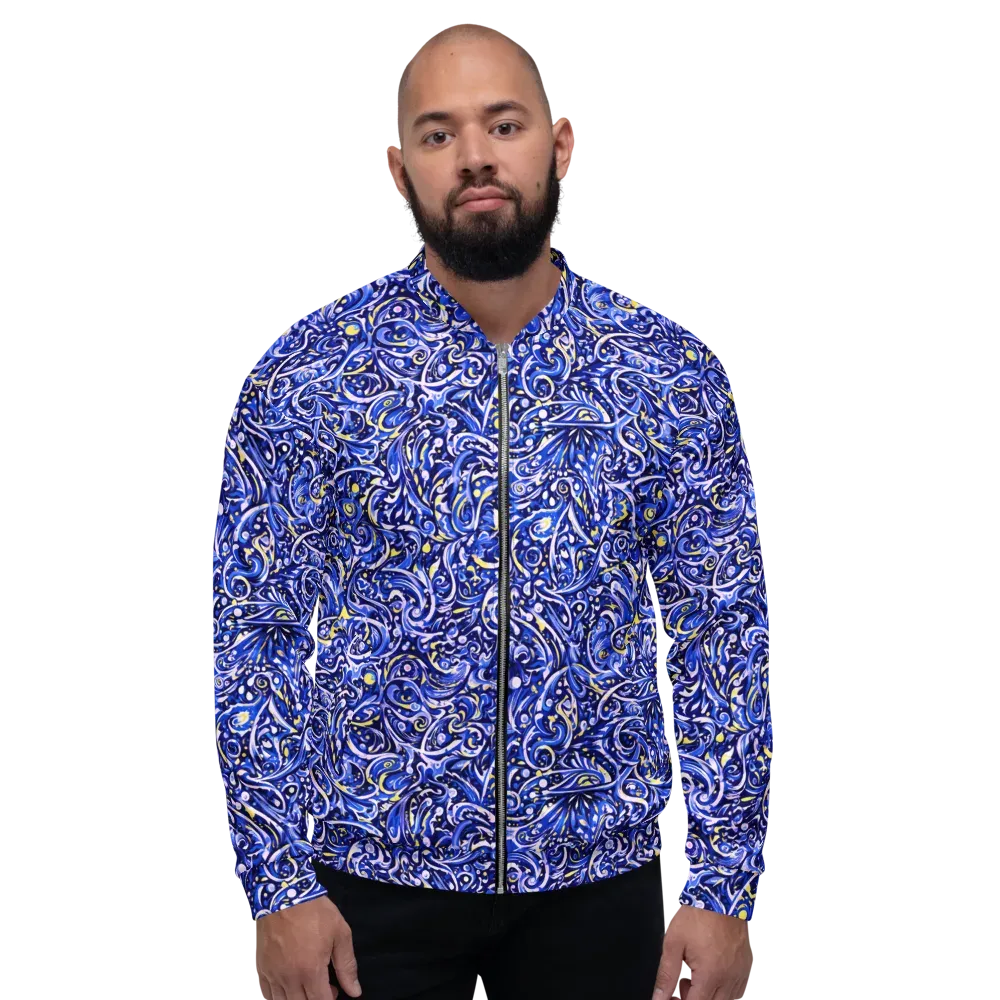 Cobalt Rapture on Bomber Jacket — Front