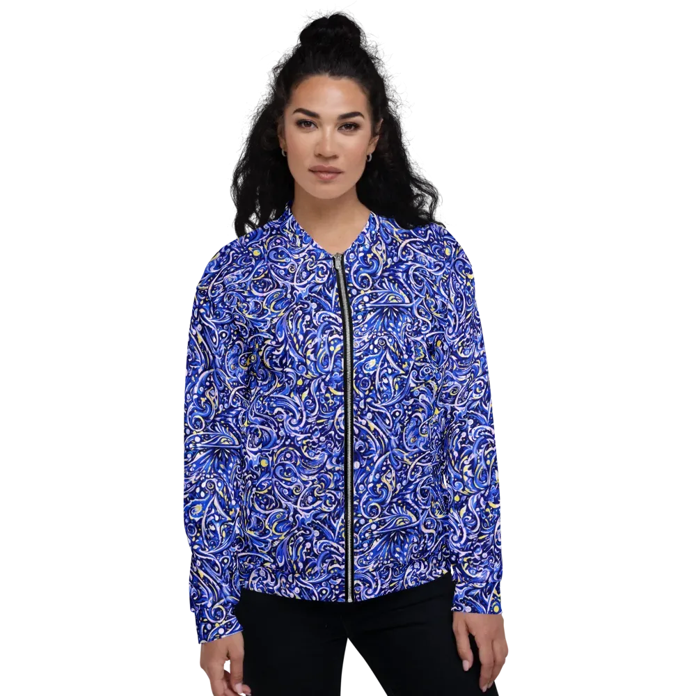 Cobalt Rapture on Bomber Jacket — Front