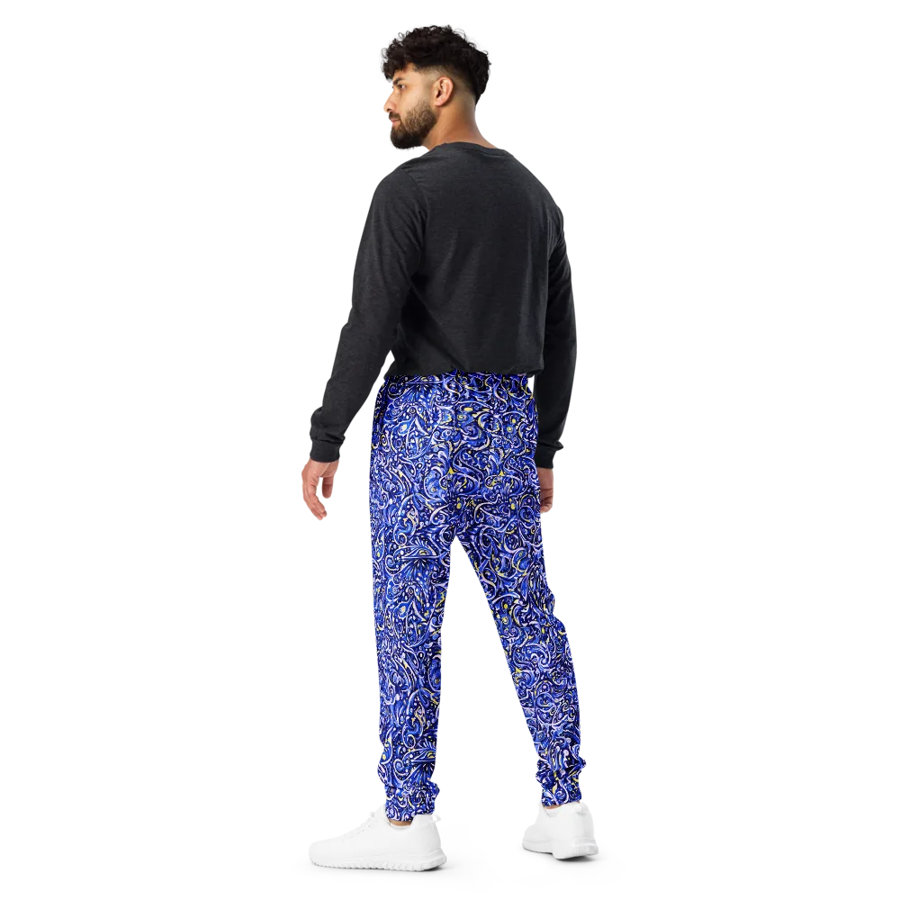 Cobalt Rapture on Men's Joggers — Back