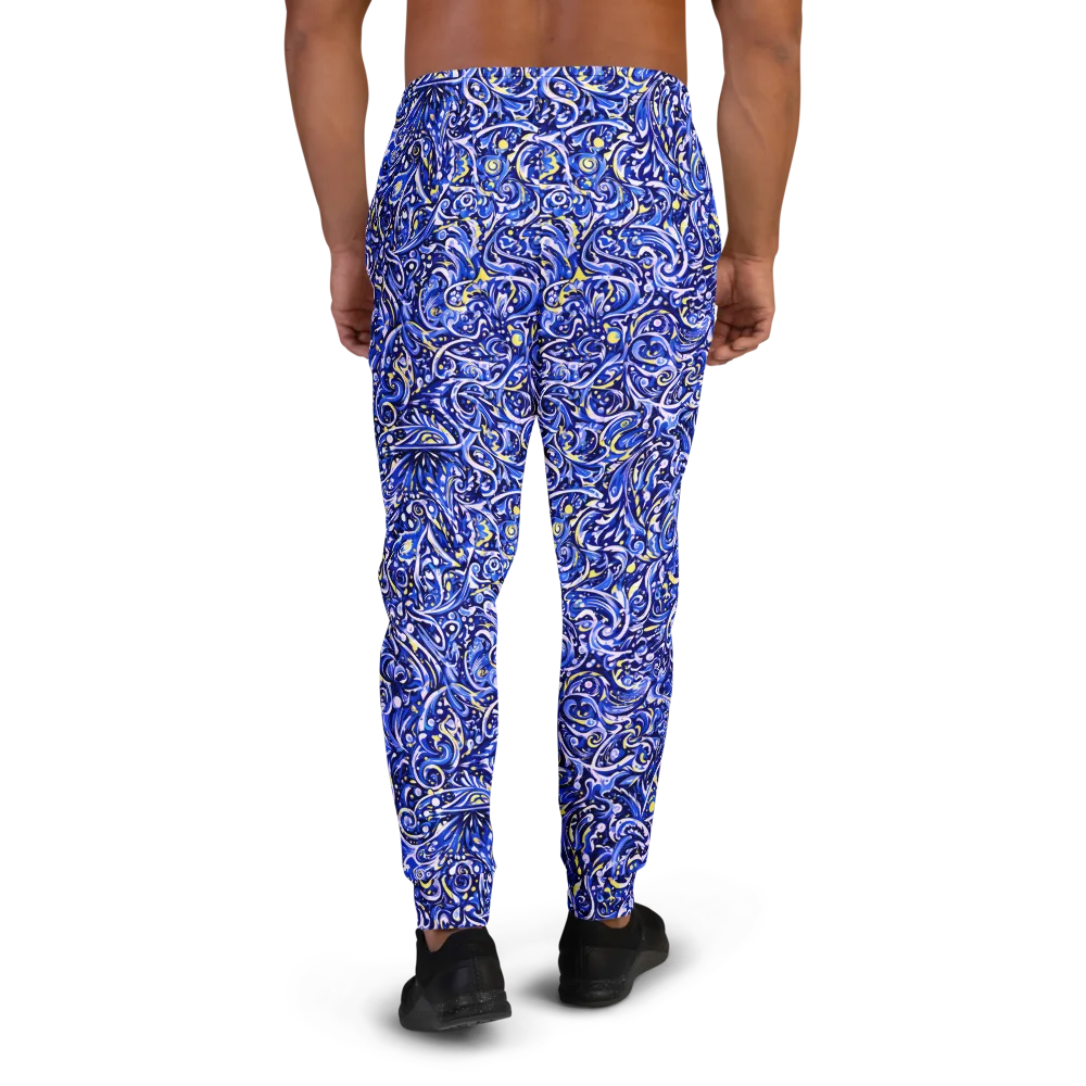 Cobalt Rapture on Men's Joggers — Back