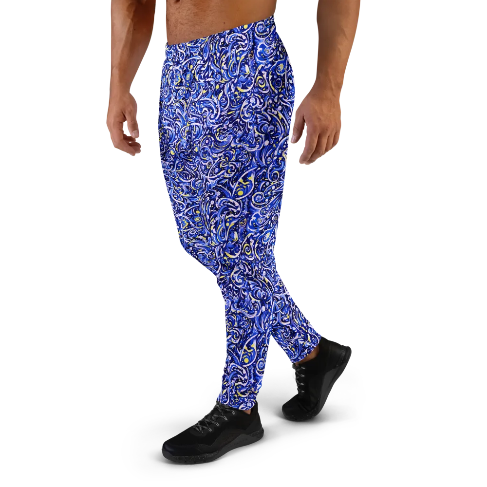 Cobalt Rapture on Men's Joggers — Left