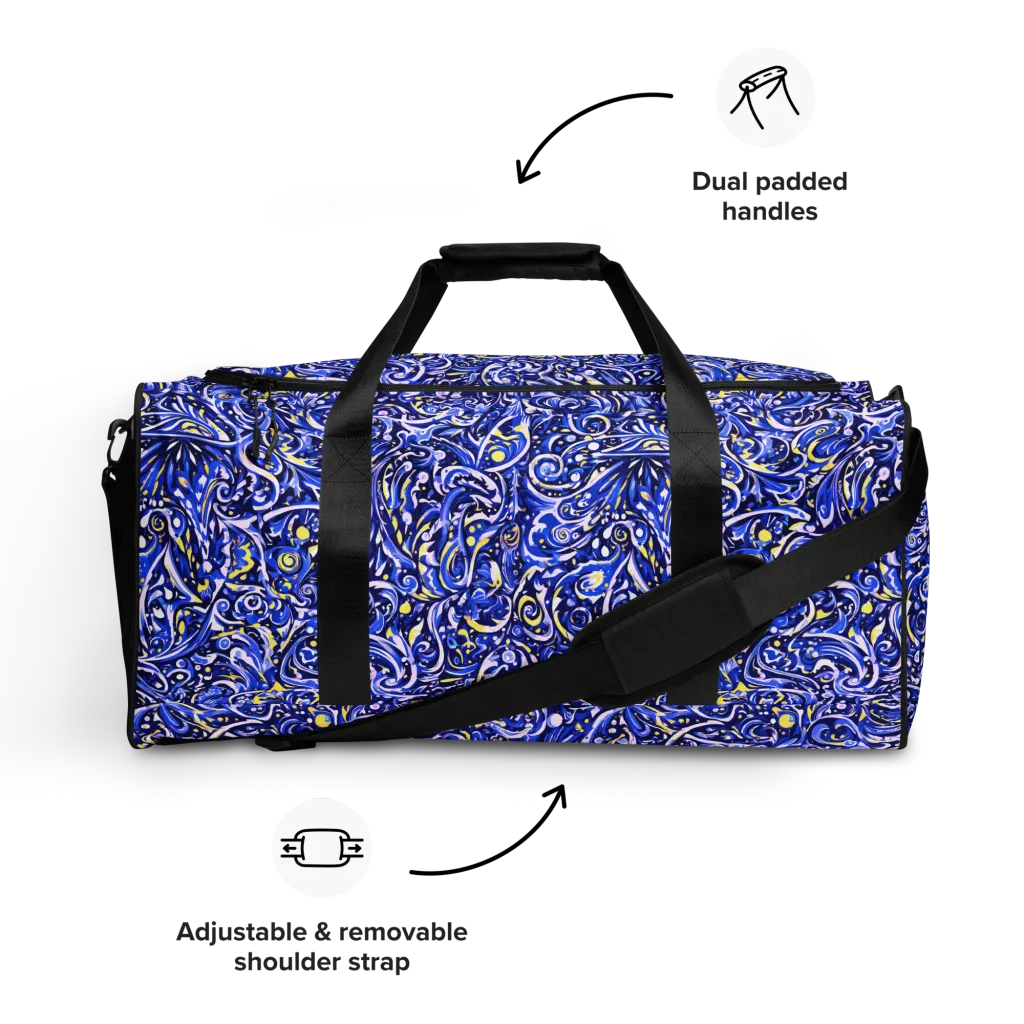 Cobalt Rapture on Duffle Bag — Front