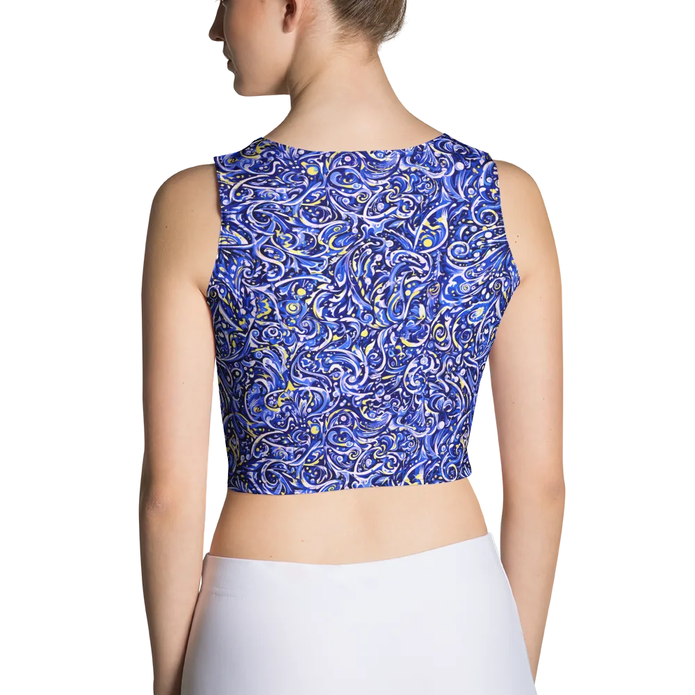 Cobalt Rapture on Crop Top — Back