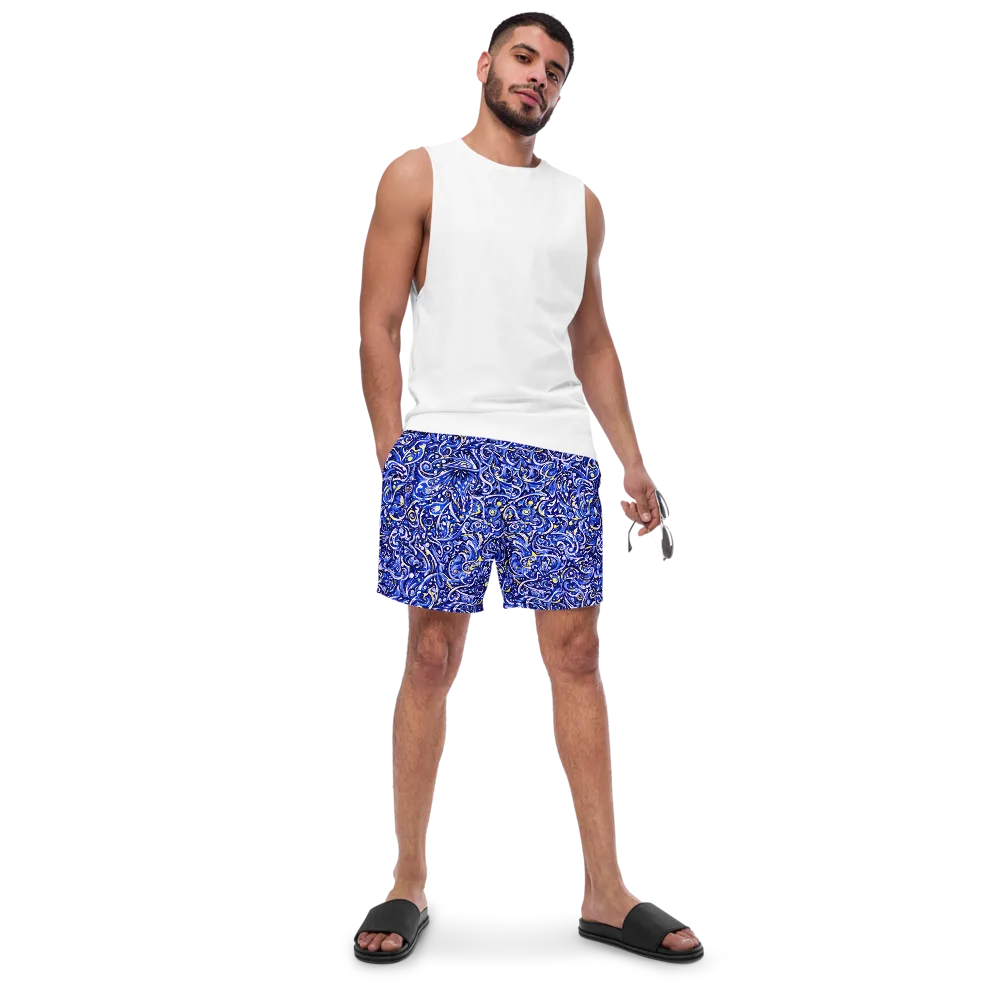 Cobalt Rapture on Swim Trunks — Front