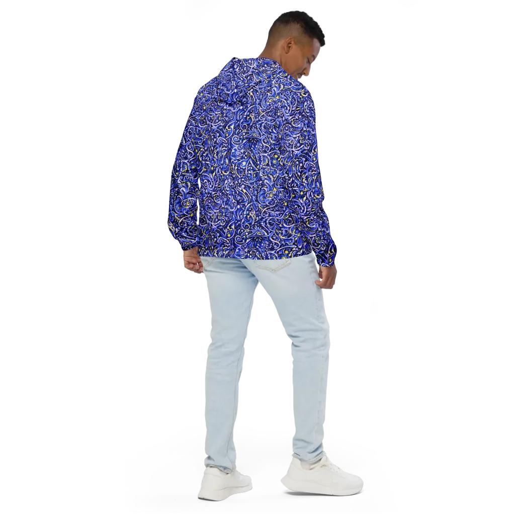 Cobalt Rapture on Men's Windbreaker — Back