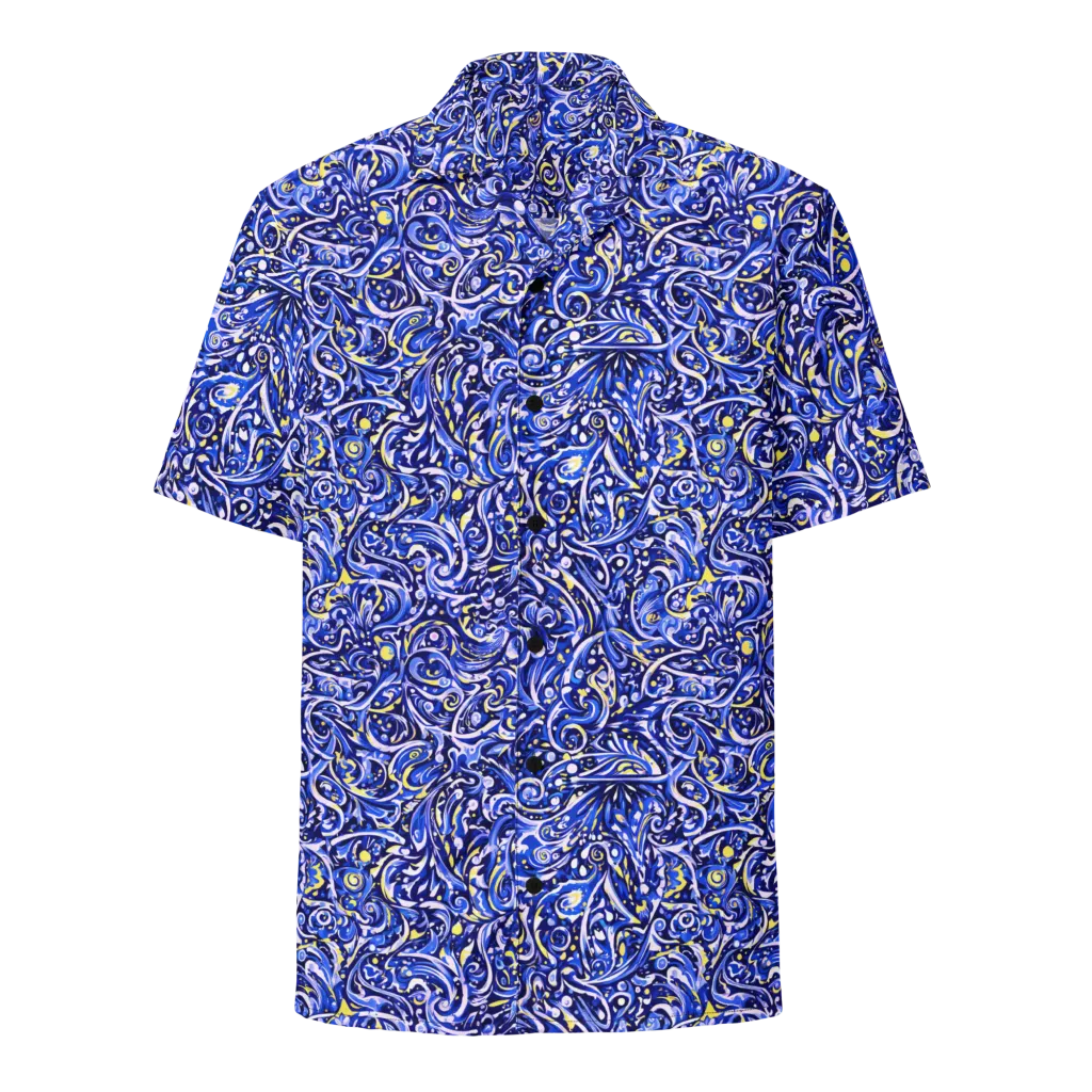 Cobalt Rapture on Button Shirt — Front