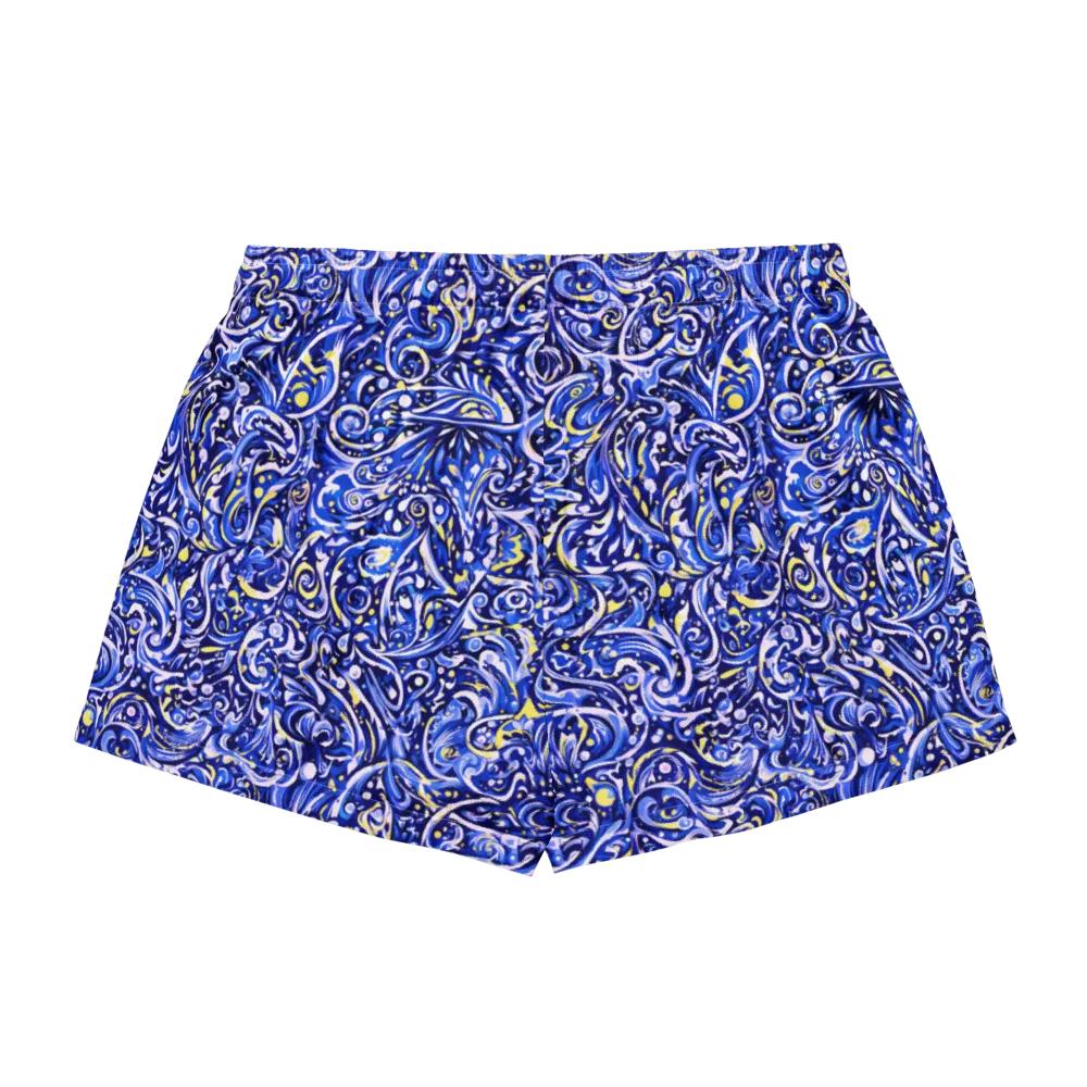 Cobalt Rapture on Women's Pajama Shorts — Back
