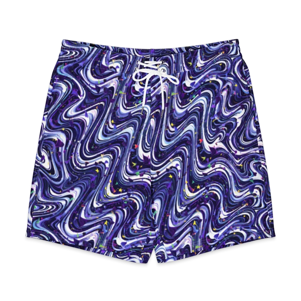 Astral Marbling on Men's Board Shorts — Front