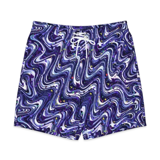 Astral Marbling on a Men's Board Shorts