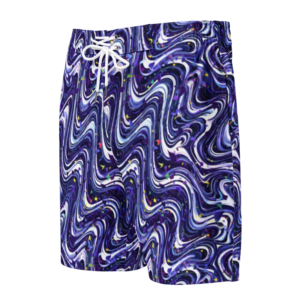Astral Marbling on Men's Board Shorts — Front