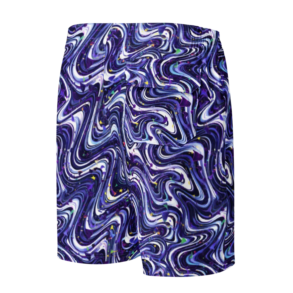 Astral Marbling on Men's Board Shorts — Back