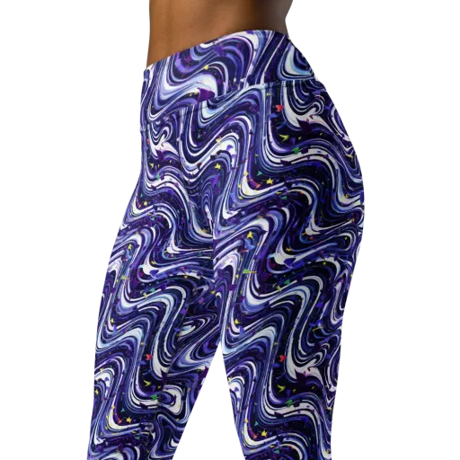 Astral Marbling on a Yoga Leggings