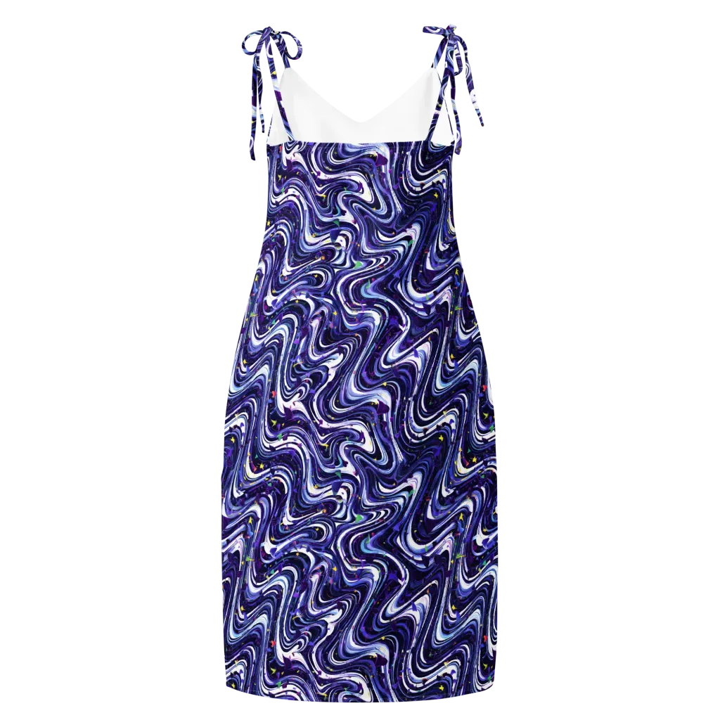 Astral Marbling on Slip Dress — Back