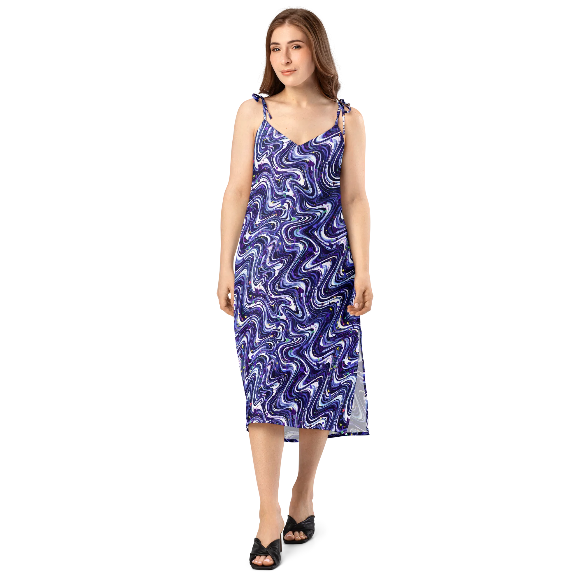Astral Marbling on Slip Dress — Front