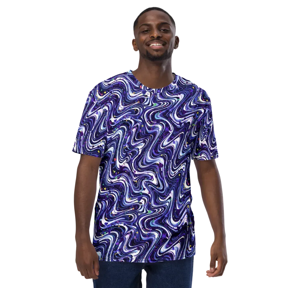 Astral Marbling on Men's Crew Neck T-Shirt — Front