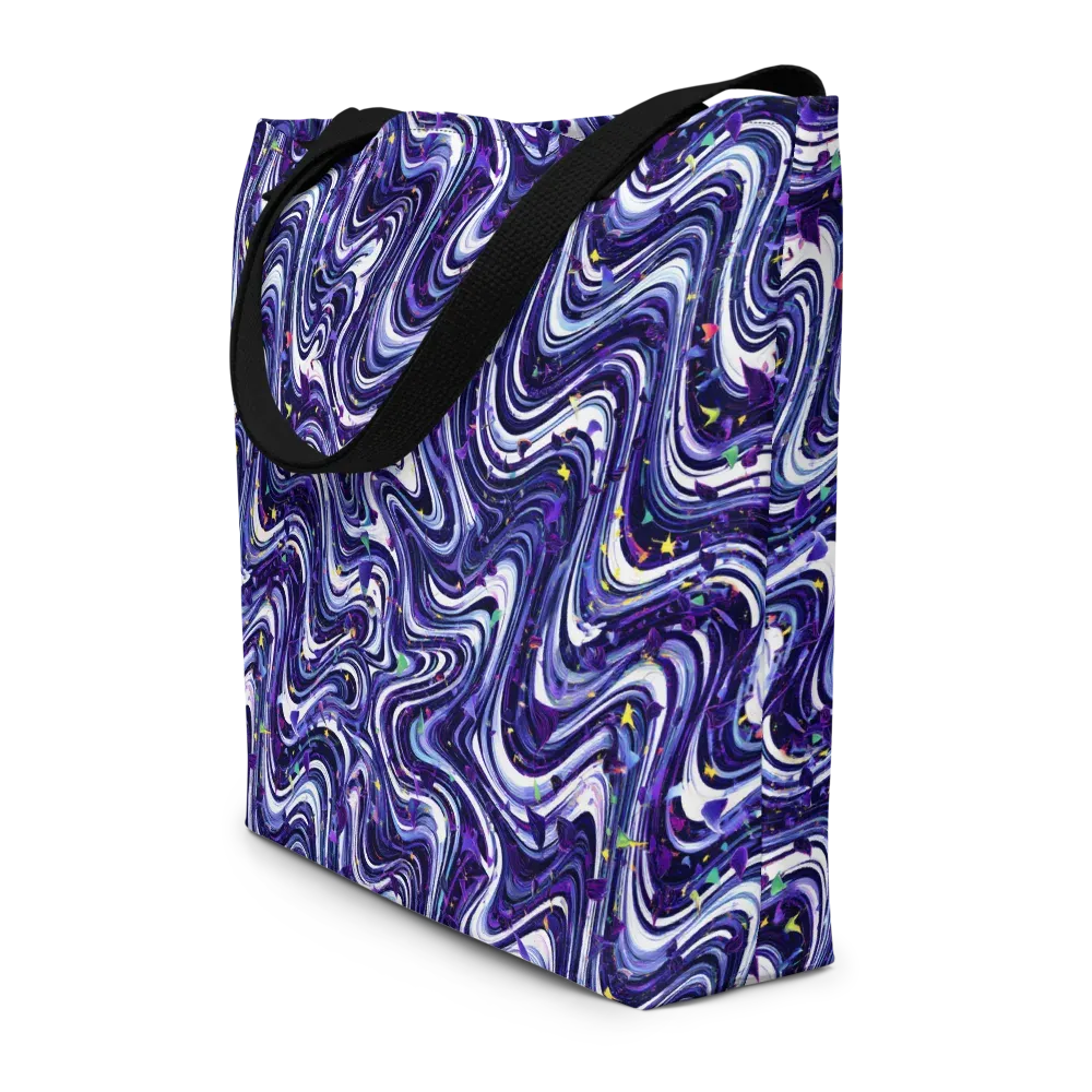 Astral Marbling on Large Tote Bag W/ Pocket — Front