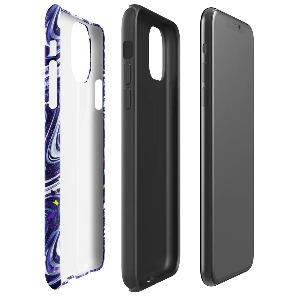 Astral Marbling on Tough Case for iPhone® — Right
