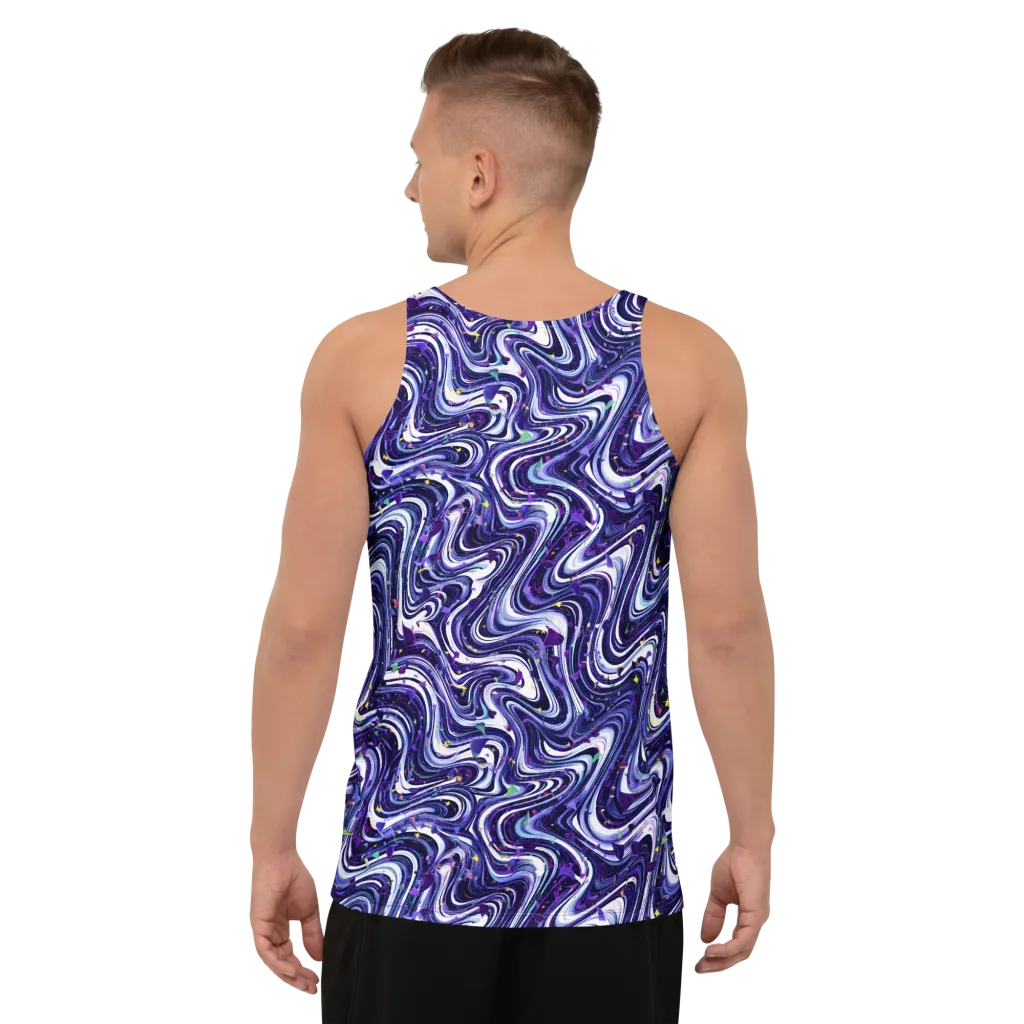 Astral Marbling on Men's Tank Top — Back