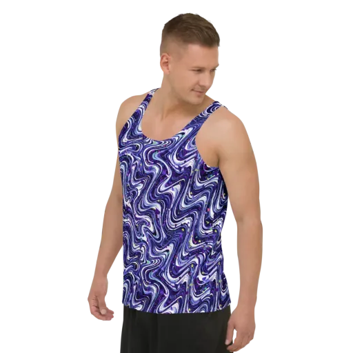 Astral Marbling on a Men's Tank Top