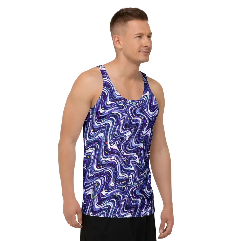 Astral Marbling on Men's Tank Top — Right Front