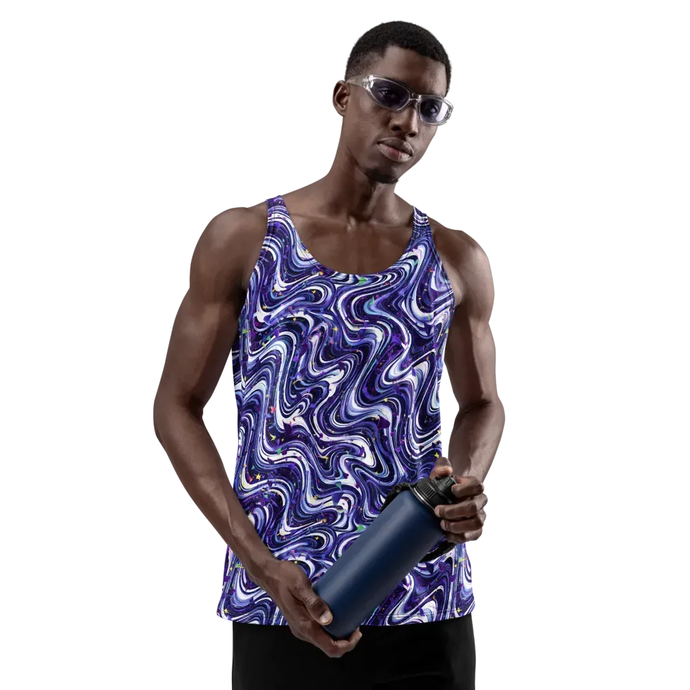 Astral Marbling on Men's Tank Top — Front