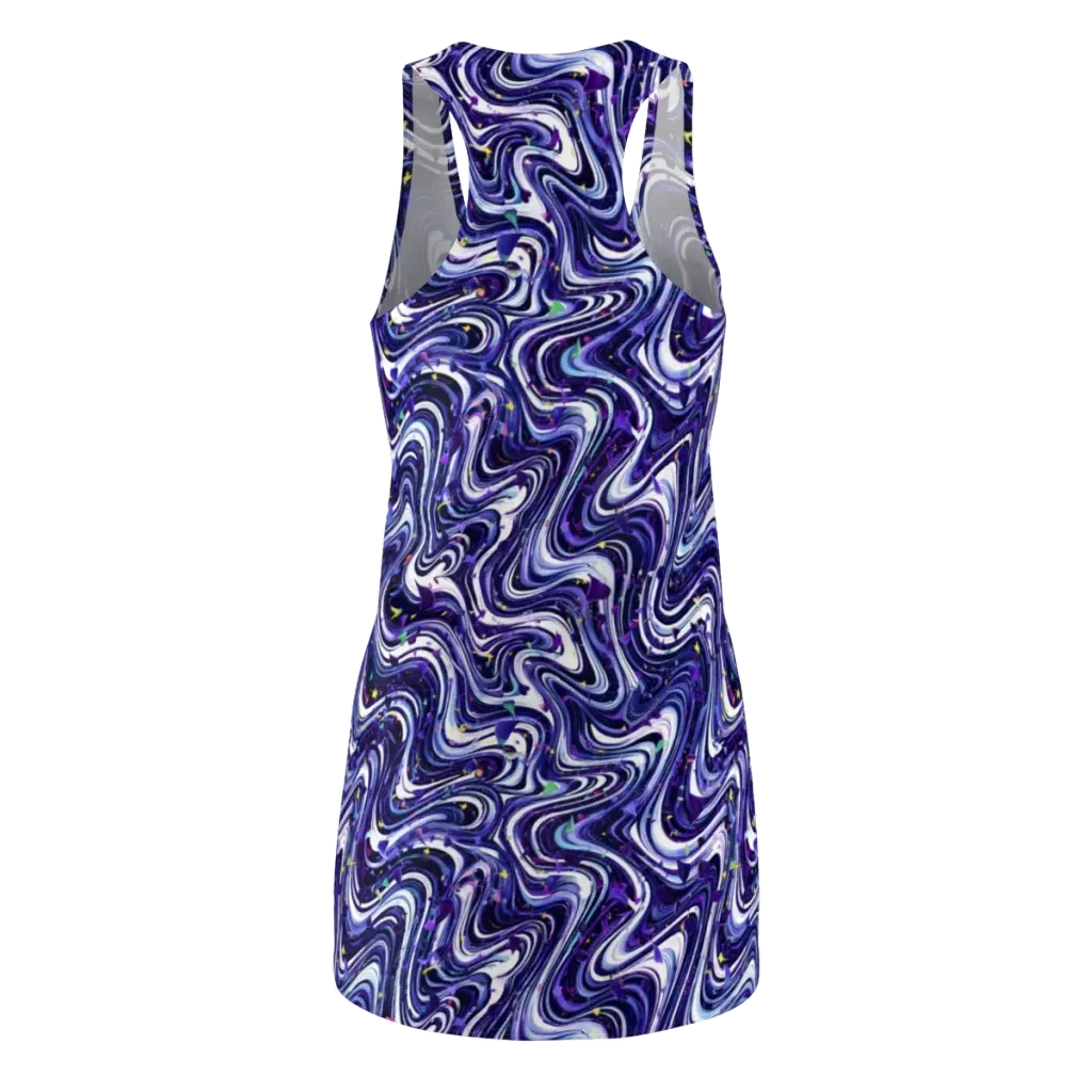 Astral Marbling on Racerback Dress — Back