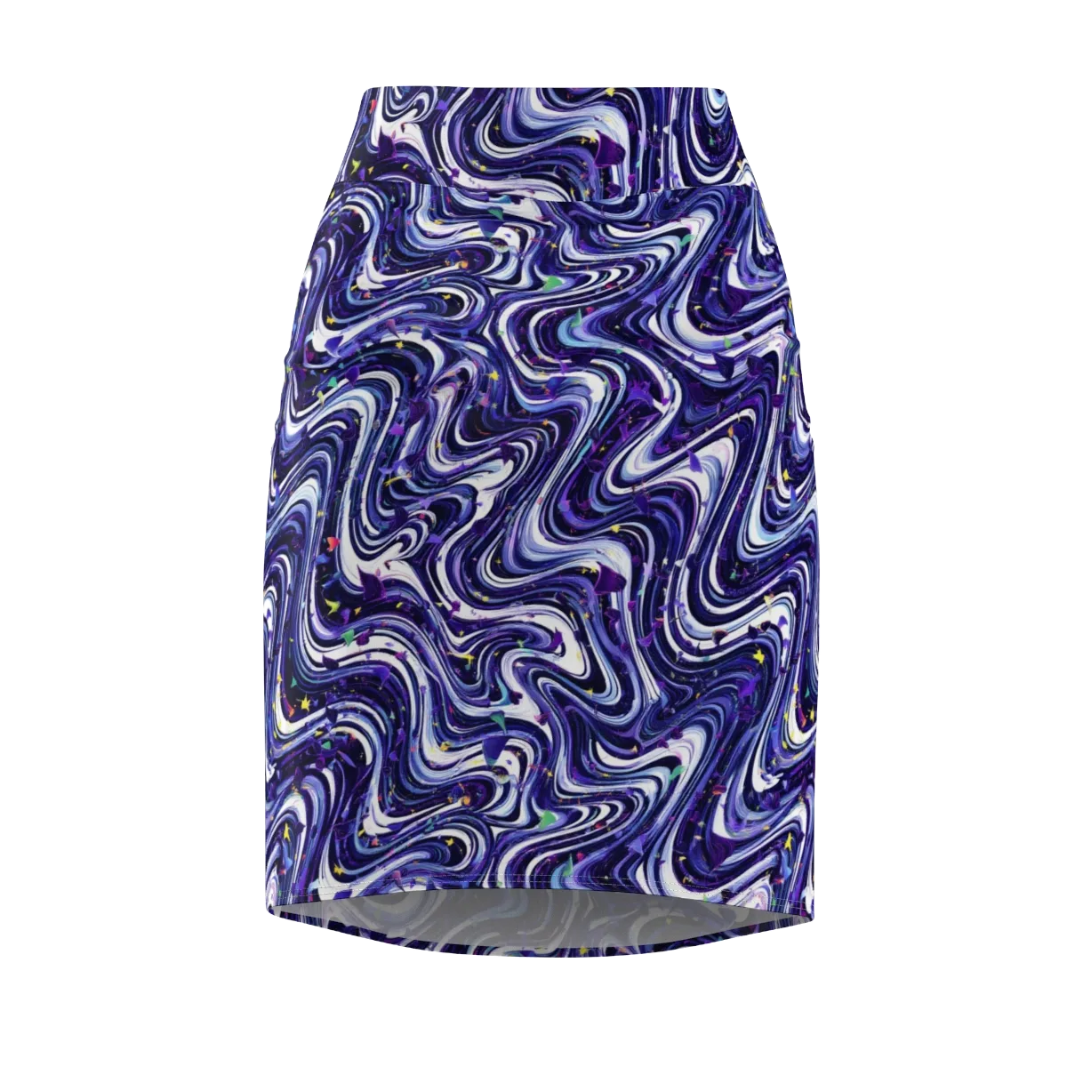 Astral Marbling on Pencil Skirt — Front