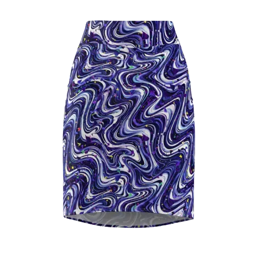 Astral Marbling on a Pencil Skirt