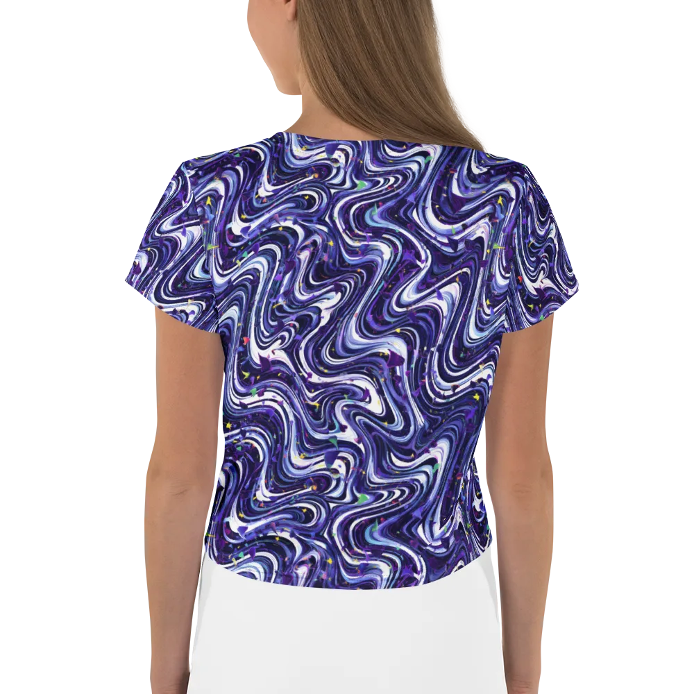 Astral Marbling on Crop Tee — Back