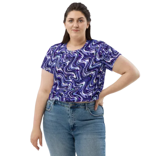 Astral Marbling on a Crop Tee