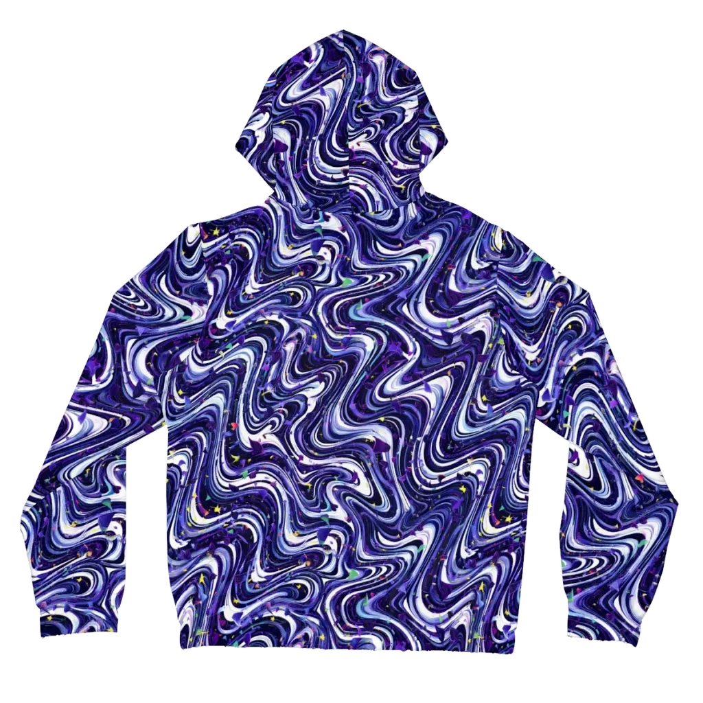 Astral Marbling on Women's Full-Zip Hoodie — Back