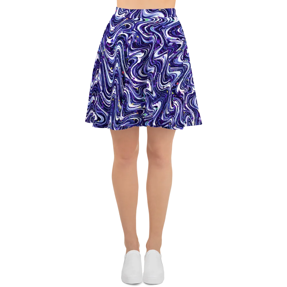 Astral Marbling on Skater Skirt — Front