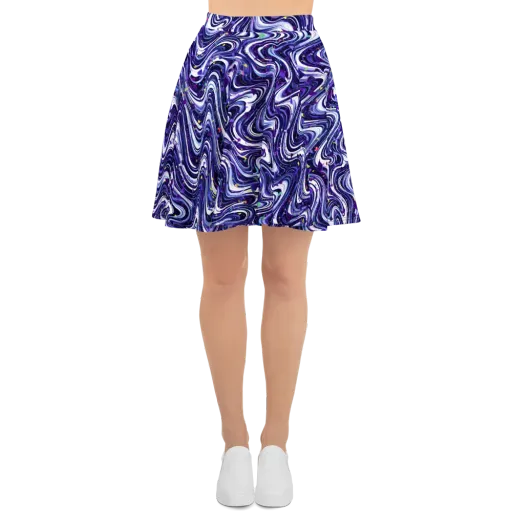 Astral Marbling on a Skater Skirt