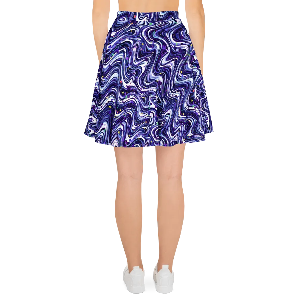 Astral Marbling on Skater Skirt — Back