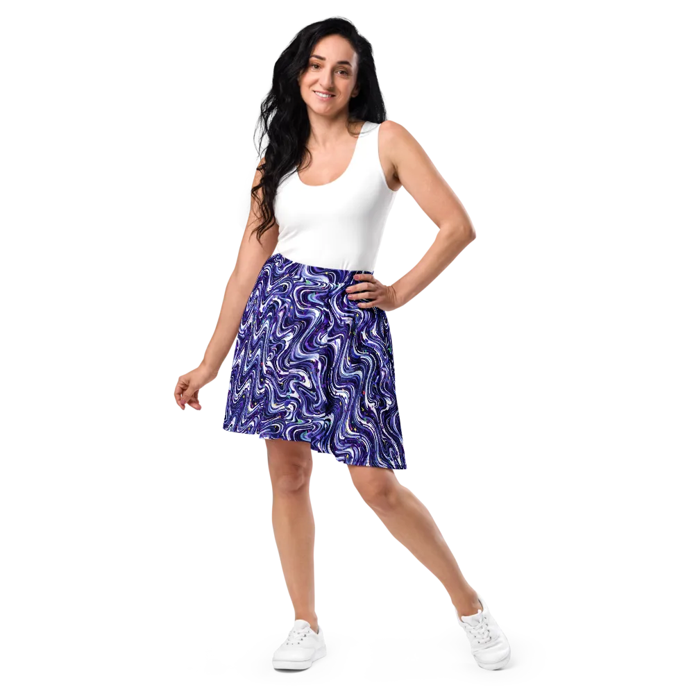 Astral Marbling on Skater Skirt — Front