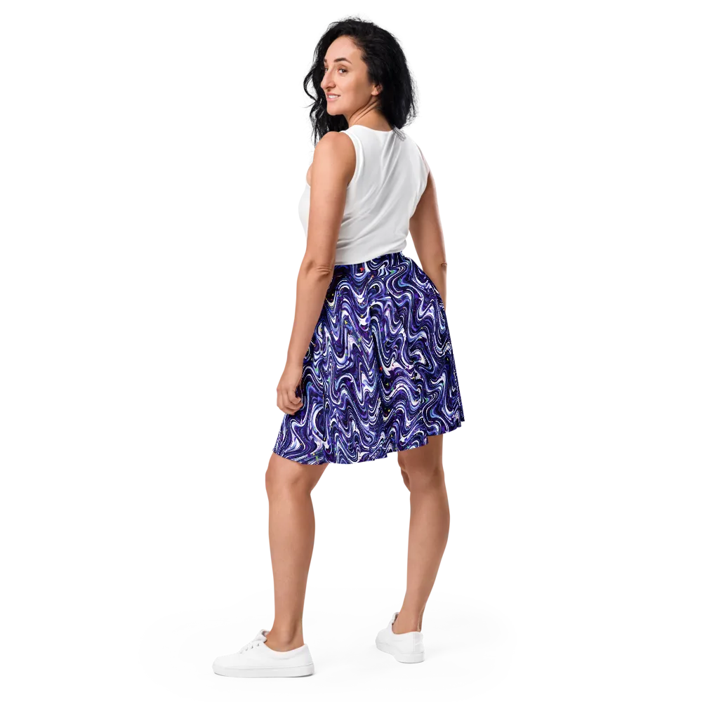 Astral Marbling on Skater Skirt — Back