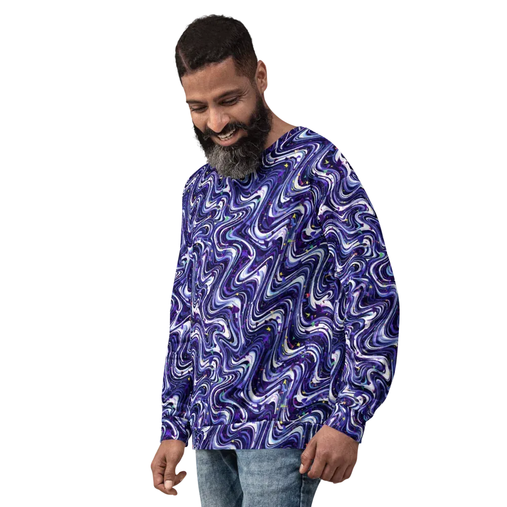 Astral Marbling on Sweatshirt — Left Front