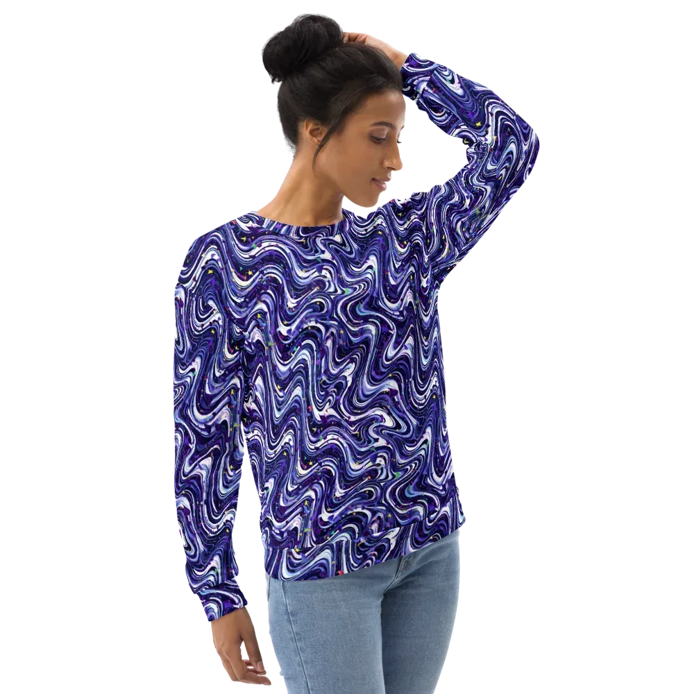 Astral Marbling on Sweatshirt — Right Front