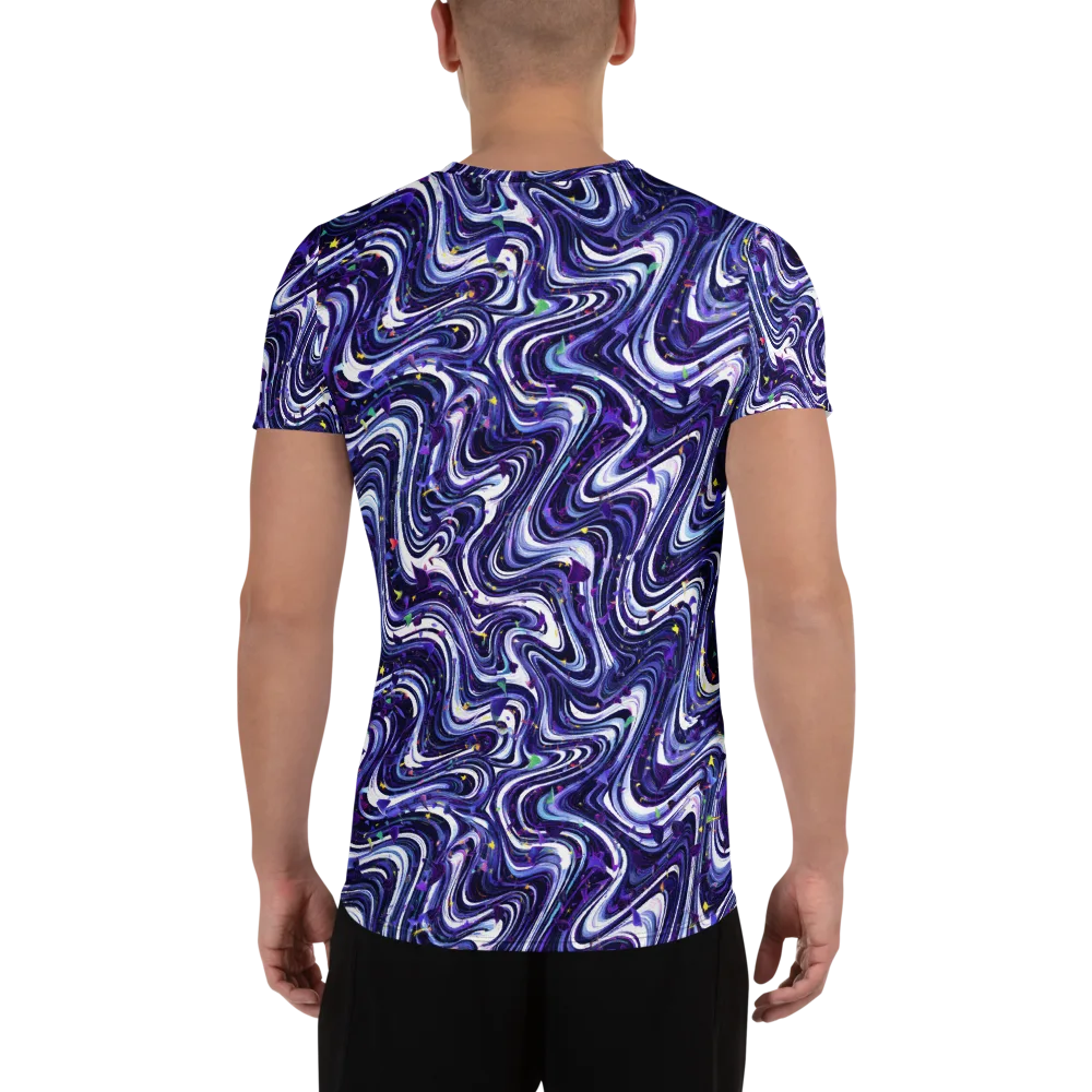 Astral Marbling on Men's Athletic T-Shirt — Back