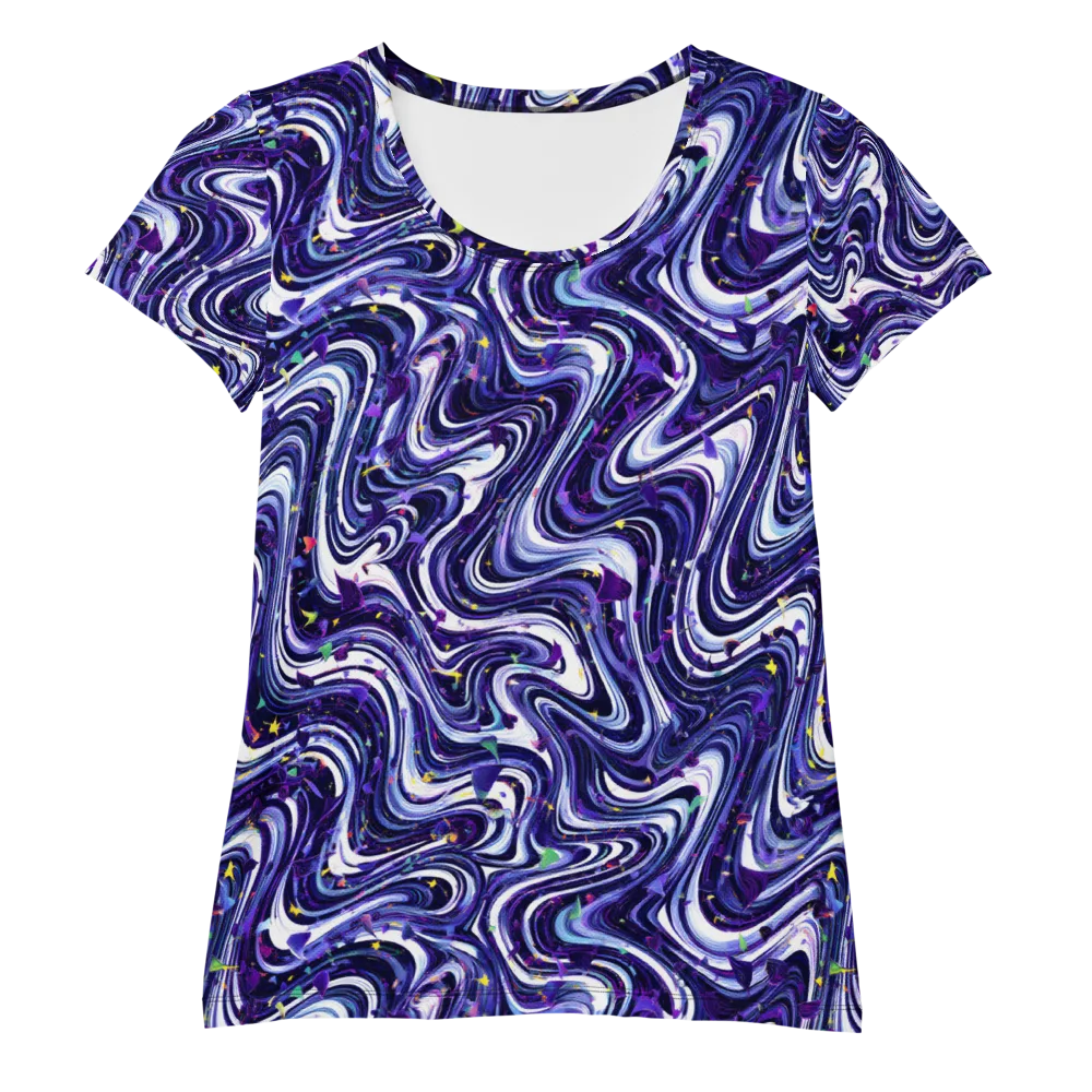 Astral Marbling on Women's Athletic T-Shirt — Front
