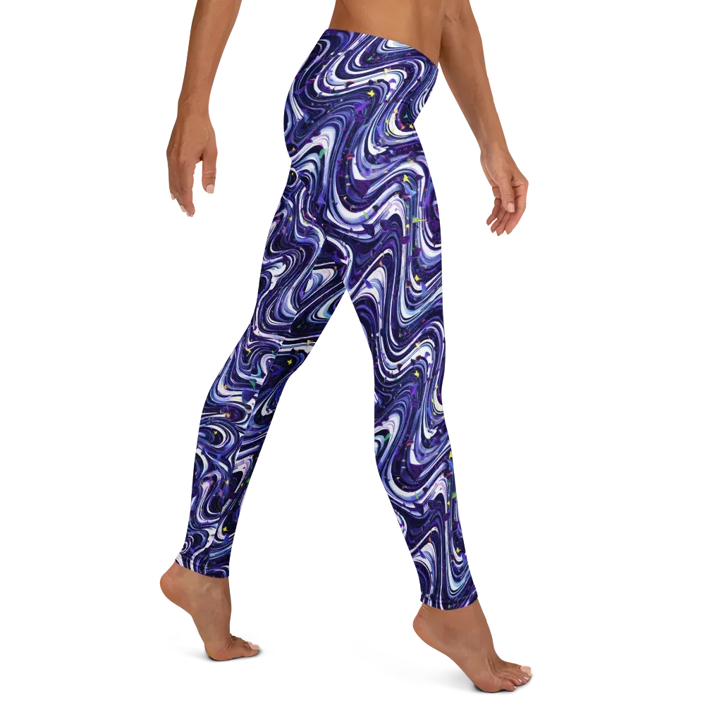 Astral Marbling on Leggings — Right