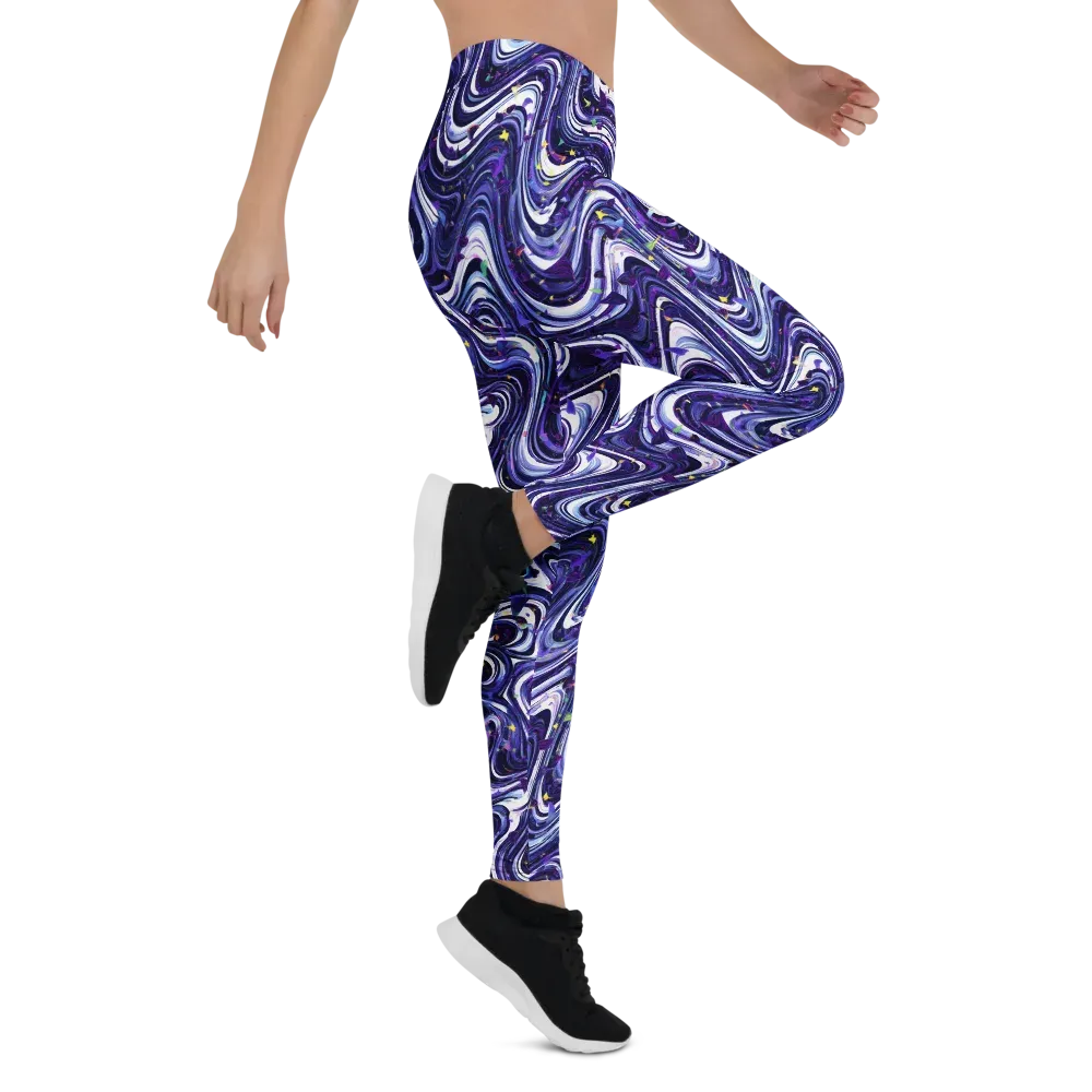 Astral Marbling on Leggings — Right