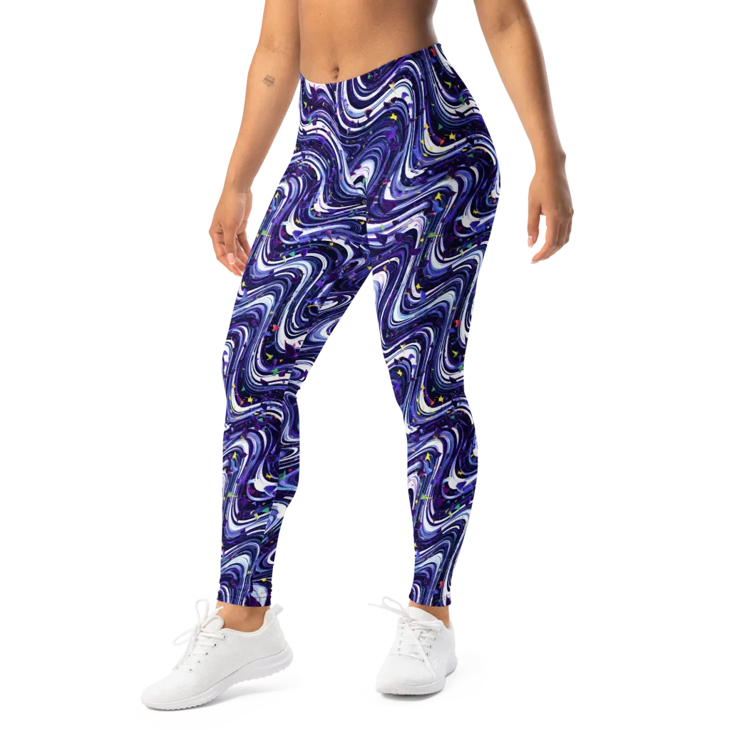 Astral Marbling on Leggings — Left Front